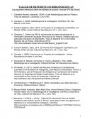 TALLER DE REFERENCIAS BIBLIOGRÁFICAS Metodología