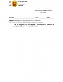 CONTROL DE COMPRENSIÓN LECTORA