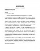 Reflexión personal acerca de la educación inclusiva en el Ecuador