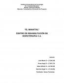 PROYECTO HIDROTERAPIA “EL MANATIAL”