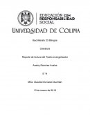 Reporte de lectura del Teatro evangelizador