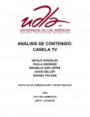 ANÁLISIS DE CONTENIDO: CANELA TV