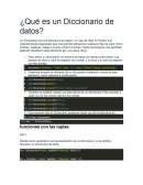 ¿Qué es un Diccionario de datos?