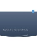 AMBITOS DE LA PSICOLOGÍA DE LAS DIFERENCIAS INDIVIDUALES