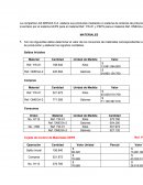 TALLER DE COSTOS compañía LAS BRISAS S.A