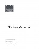 Ensayo “Carta a Meneceo”