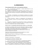 EL PRESUPUESTO La Empresa " El algarrobo sac.”