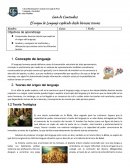 Guía de Contenidos El origen de Lenguaje explicado desde diversas teorías