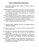 CASO 7: PRODUCTOS PLÁSTICOS S.A