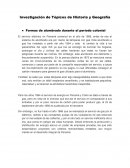 Investigación de Tópicos de Historia y Geografía