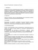 Manual de Procedimientos: Contratación de Personal