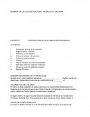 MEMORIA DE CÁLCULO INSTALACIONES HIDRÁULICA Y SANITARIA