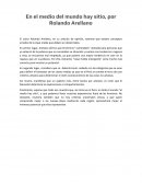 En el medio del mundo hay sitio, por Rolando Arellano