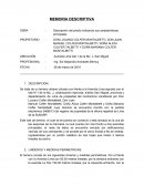 Descripción del predio indicando sus características principales