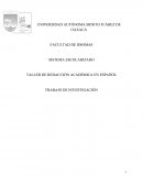 TALLER DE REDACCIÓN ACADÉMICA EN ESPAÑOL