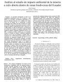 Análisis al estudio de impacto ambiental de la minería a cielo abierto dentro de zonas biodiversas del Ecuador