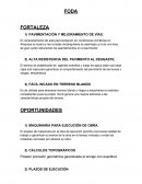 Analisis foda. PAVIMENTACIÓN Y MEJORAMIENTO DE VÍAS