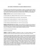 Acta junta general extraordinaria de accionistas Inmobiliaria Segas S.A