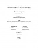 Paradigmas Contemporáneos para la calidad en las Organizaciones