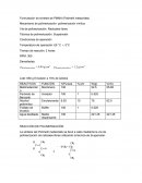 Formulación de síntesis de PMMA (Polimetil metacrilato)