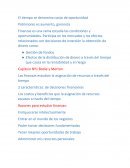 El tiempo se denomina costo de oportunidad