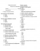 Evaluación de matemáticas