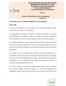 Enunciado de tarea: Responsabilidad en la investigación