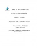 SOLUCIONES TECNOLÓGICAS APLICABLES A LAS ORGANIZACIONES