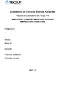 ANÁLISIS DEL COMPORTAMIENTO DE UN GAS A TEMPERATURA CONSTANTE