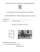TALLER DE EDUCACIÓN FÍSICA. RECREACIÓN Y DEPORTES