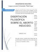 Disertación filosófica sobre el aborto inducido