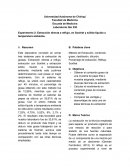 Extracción directa a reflujo, en Soxhlet y sólido-líquido a temperatura ambiente