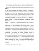 LEY GENERAL DE DESARROLLO FORESTAL SUSTENTABLE