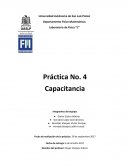 Práctica No. 4 Capacitancia