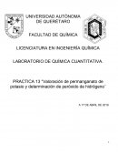 Valoración de permanganato de potasio y determinación de peróxido de hidrógeno