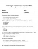 Cuestionario de evaluación teórica del seminario BP-10 “Tecnología de corriente continua”