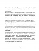 Las transformaciones de la Escuela Primaria en el periodo 1810 - 1910