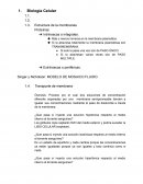 Biología Celular. Estructura de la membranas