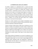 LA INTERPRETACION JUDICIAL DEL DERECHO