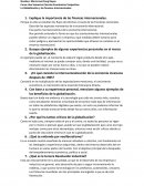 Preguntas la Globalizan y las Finanzas Internacionales