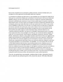 Contraargumentación debate SENAME. Página 1