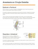 Anestesia en Cirujia Estetita