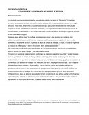 SECUENCIA DIDÁCTICA: “TRANSPORTE Y GENERACIÓN DE ENERGÍA ELÉCTRICA.”