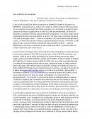 Nota reclamo defensa del consumidor