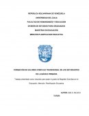 FORMACIÓN EN VALORES COMO EJE TRANSVERSAL EN LOS ESTUDIANTES DE LA BÁSICA PRIMARIA
