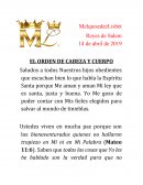 EL ORDEN DE CABEZA Y CUERPO