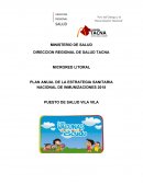 PLAN ANUAL DE LA ESTRATEGIA SANITARIA NACIONAL DE INMUNIZACIONES 2018