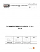 Determinación de hierro soluble por volumetría