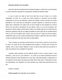 Resumen del libro Los 4 acuerdos. Página 1