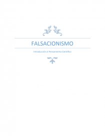 FALSACIONISMO.PENSAMIENTO CIENTIFICO. Página 1